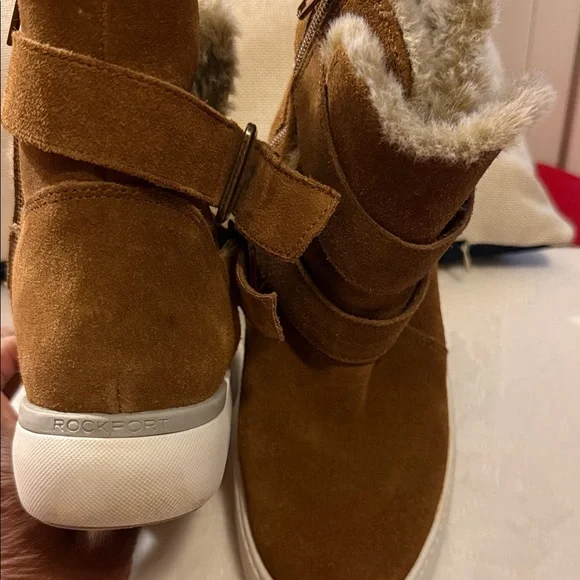 Rockport Cobb Hill Collection ELYSSE Buckle Fur Women Leather Boots - Picture 3 of 9